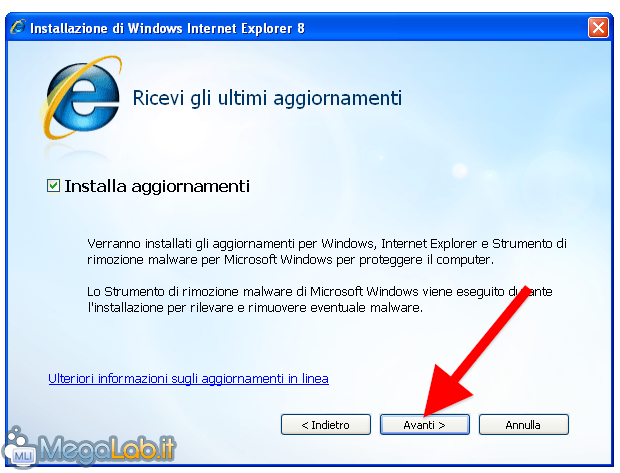 Disinstallare Internet Explorer 8 Windows Vista